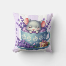 Sleeping Mouse in Teacup Kussen