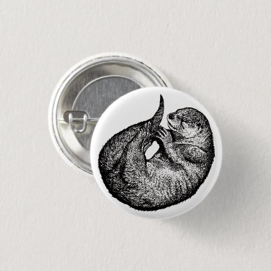 sleeping otter ronde button 3,2 cm (Voorkant /achterkant)