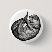 sleeping otter ronde button 3,2 cm (Voorkant)
