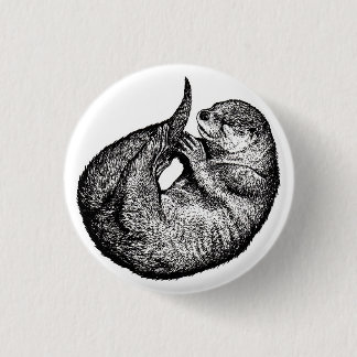 sleeping otter ronde button 3,2 cm