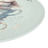 Sleeping Owl in Stacked Floral Teacups Snijplank (Hoek)