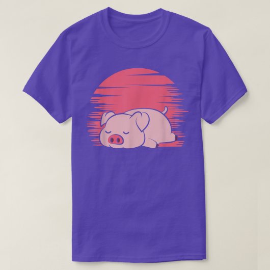 Sleeping Pig Farmer Lazy Piggy 5289 T-shirt (Design voorkant)
