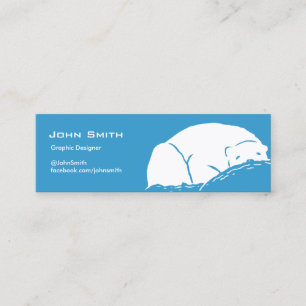 Sleeping Polar Beer Blue Profile Card Mini Visitekaartje