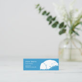 Sleeping Polar Beer Blue Profile Card Mini Visitekaartje (Staand voorkant)