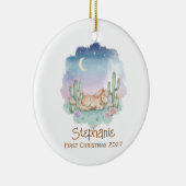 Sleeping Pony Desert Moon Keramisch Ornament (Rechts)