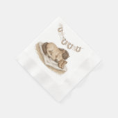 Sleeping Pony Western Baby Shower Napkin Servet (Hoek)