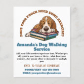 Sleeping Pooch Dog Walking Service Flyer (Voorkant)