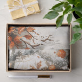 Sleeping Raccoon Rustic Christmas Decoupage Tissuepapier (Geschenk)