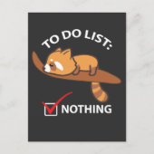 Sleeping Red Panda - grappig om niets te doen Briefkaart (Voorkant)