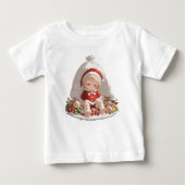 Sleeping Santa Christmas Fine Jersey Baby Tee (Voorkant)