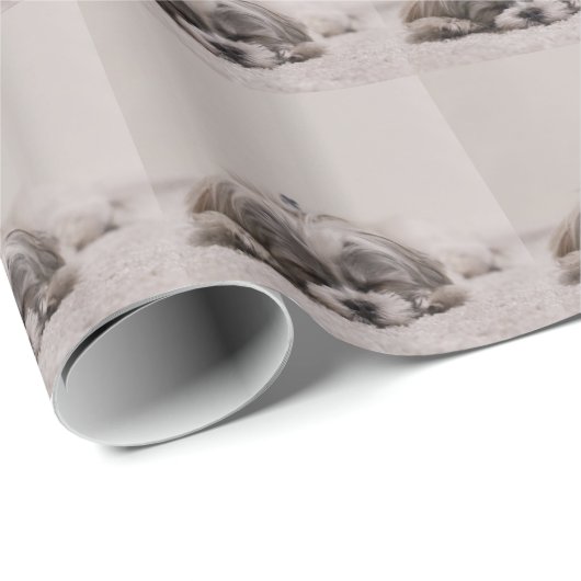 Sleeping Shih tzu Dog Cadeaupapier (Rol Hoek)