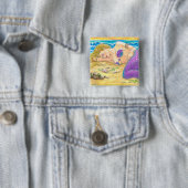 Sleeping Siren Vierkante Button 5,1 Cm (In situ)