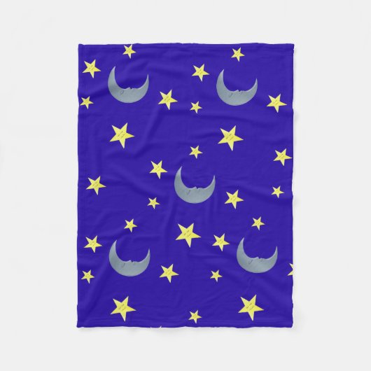 Sleeping Sky Stof - blauw Fleece Deken (Voorkant)