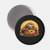 Sleeping Sloth en Halloween Pumpkin Classic T-Shi Magneet (Voorkant / Achterkant)