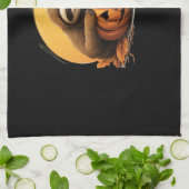 Sleeping Sloth en Halloween Pumpkin Classic T-Shi Theedoek (Gevouwen)