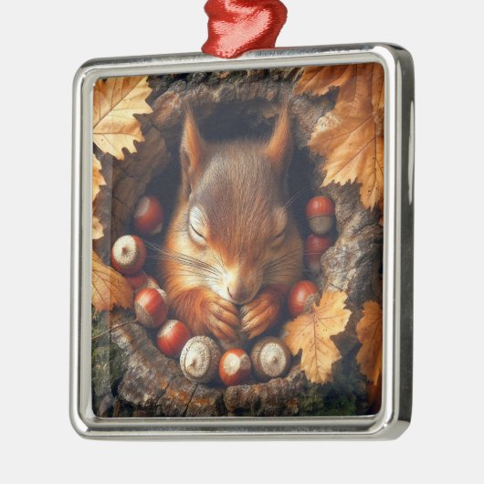 Sleeping Squirrel Ornament (Links)