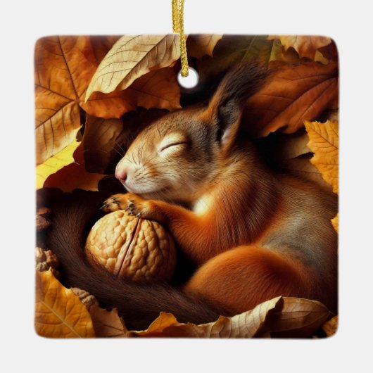 Sleeping Squirrel Ornament (Voorkant)