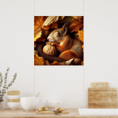 Sleeping Squirrel Poster (Keuken)