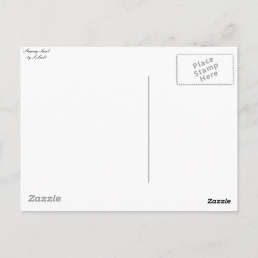 Sleeping St. Bernard Puppy Briefkaart (Achterkant)