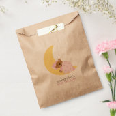 Sleeping Teddy Bear Baby shower Bedankzakje (Gezegeld)