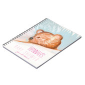 Sleeping Teddy Bear Baby shower Guest Book 2 Notitieboek (Linkerzijde)