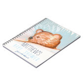Sleeping Teddy Bear Baby shower Guest Book Notitieboek (Linkerzijde)