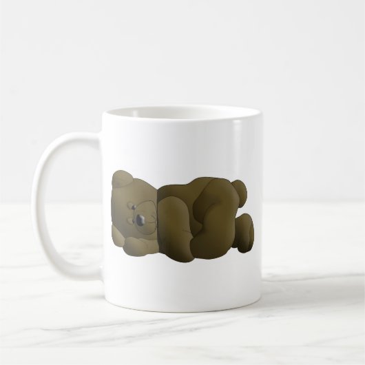 Sleeping Teddy Bear Cartoon Koffiemok (Links)