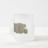 Sleeping Teddy Bear Cartoon Matglas Koffiemok (Voorkant links)