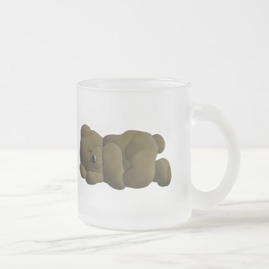 Sleeping Teddy Bear Cartoon Matglas Koffiemok (Rechts)