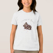 Sleeping Teddy Bear Tri-Blend Shirt (Voorkant)