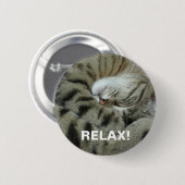 Sleeping tijger-kat ronde button 5,7 cm (Voorkant /achterkant)