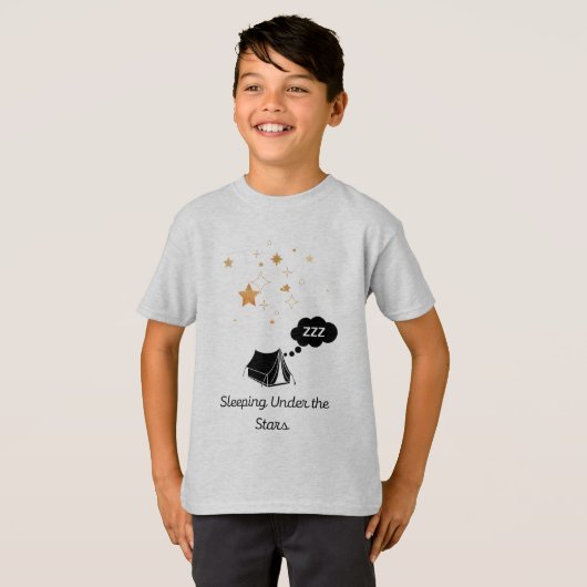 Sleeping Under the Stars Kinderen T-shirt (Voorkant volledig)