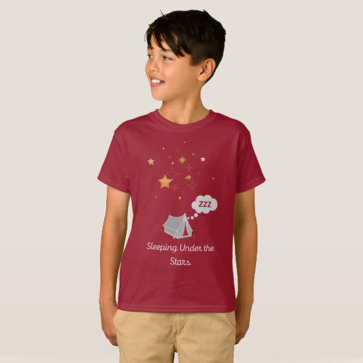 Sleeping Under the Stars Kinderen T-shirt (Voorkant volledig)