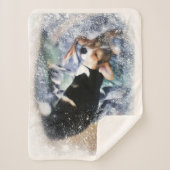 Sleeping Welsh Corgi Sherpa Deken (Voorkant)