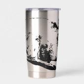 Sleeping whiskers in winter hush geïsoleerde drinkbeker (Links)