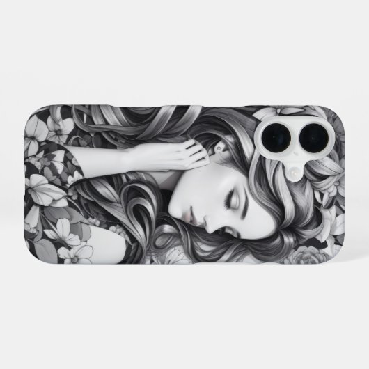 Sleeping Woman Phone Case iPhone 16 Hoesje (Achterkant horizontaal)