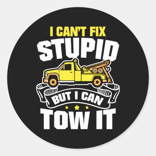 Sleepketting sleepwagen operator vrachtwagen vrach ronde sticker (Voorkant)