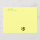 SLEEPKIND, GOUD GEEL BABY SHOWER MONOGRAM UITNODIGING BRIEFKAART (Achterkant)