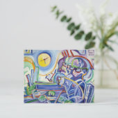 Sleepless Man met rekwisiet Briefkaart (Staand voorkant)