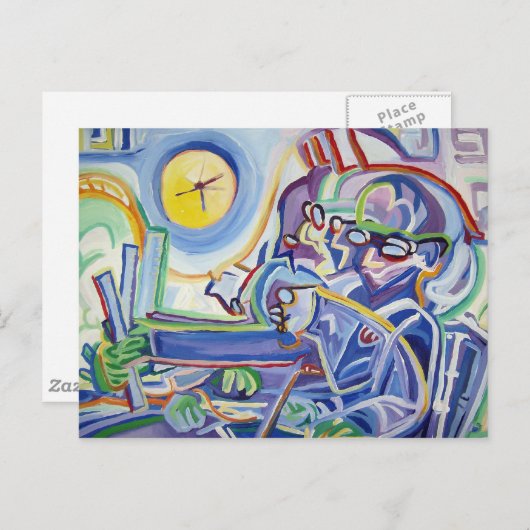 Sleepless Man met rekwisiet Briefkaart (Voorkant / Achterkant)