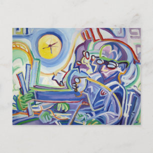 Sleepless Man met rekwisiet Briefkaart