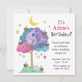 Sleepover, Birthday Party Invitation Kaart