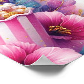 Sleepover Meisje Verjaardag Welkom Roze Paarse Gou Poster (Hoek)