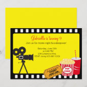 Sleepover/Movie Night Invision Kaart (Voorkant / Achterkant)