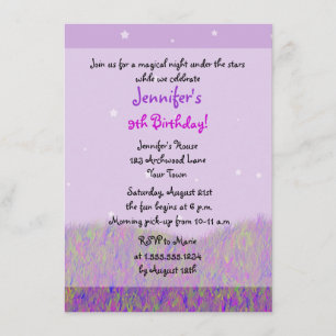 Sleepover onder de sterrenoorlog - Paars Kaart