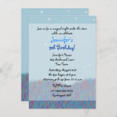 Sleepover onder de sterrenwedstrijd blauw kaart (Voorkant / Achterkant)