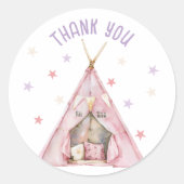 Sleepover Pajama Birthday Party Ronde Sticker (Voorkant)