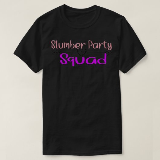 Sleepover Pajama Party tee, Matching Slumber Party T-shirt (Design voorkant)