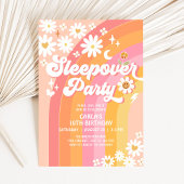 Sleepover Party Daisy Retro Hippie Verjaardag Kaart