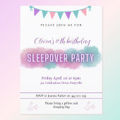 Sleepover Party uitnodiging |  pastels